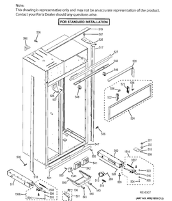 Part Location Diagram of WG03L08054 GE REG BIN FF Assembly