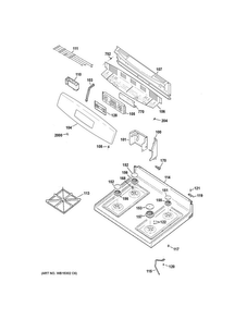 Part Location Diagram of WB62X20225 GE RANGE TOP S.B.