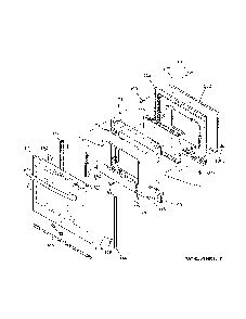 Door Diagram and Parts List for JS760EP6ES  General Electric Range