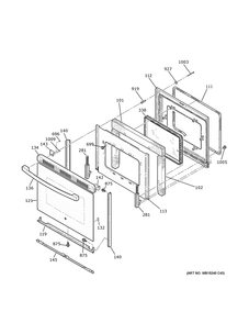 Door Diagram and Parts List for JBS60DKCWW  General Electric Range