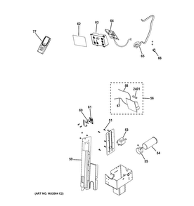 Control Parts Diagram and Parts List for AEW18DSQ1  General Electric Air Conditioner