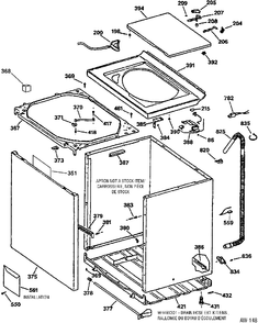 LOWER CABINET / TOP Diagram and Parts List for GNSR3100T9WW  General Electric Washer