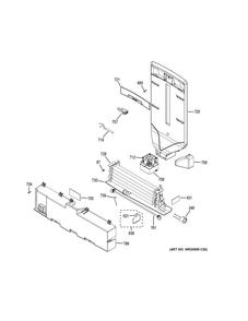 Fresh Food Section Diagram and Parts List for GFE28HMKDES  General Electric Refrigerator