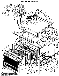 Replacement Parts Diagram and Parts List for JMC27GJ4  General Electric Range