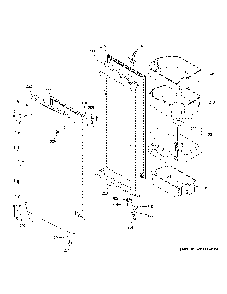 Fresh food door - rh Diagram and Parts List for GFD28GMLHES  General Electric Refrigerator
