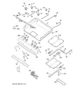 Part Location Diagram of WB28X26089 GE OVEN ORIFICE SPUD
