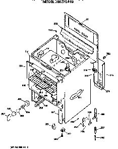 Main Body Diagram and Parts List for JBS27G*R33  General Electric Range