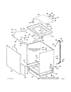 CABINET Diagram and Parts List for PTAN6250M0WT  General Electric Washer