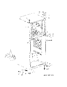 Case Parts Diagram and Parts List for GPE12FSKESB  General Electric Refrigerator