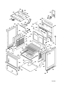 BODY PARTS Diagram and Parts List for RCB787DN3WW  General Electric Range