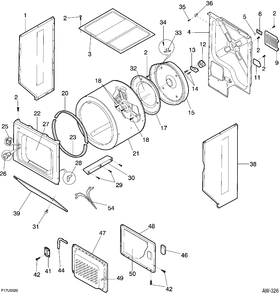 UPPER CABINET Diagram and Parts List for WSM27TCCWWB  General Electric Washer
