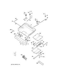 Gas & Burner Parts Diagram and Parts List for JGB630DEF2BB  General Electric Range