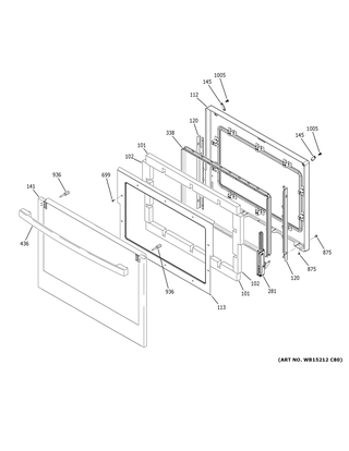 Part Location Diagram of WB15X32940 GE STAINLESS STEEL HANDLE AND ENDCAP