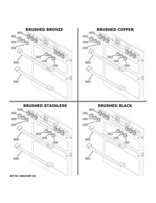 Cafe Customization Diagram and Parts List for CHS950P3M2D1  General Electric Range