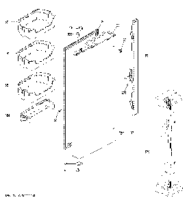 Fresh food door - lh Diagram and Parts List for GNE27JYMKFFS  General Electric Refrigerator