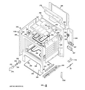 Body Parts Diagram and Parts List for JBS27RK1SS  General Electric Range