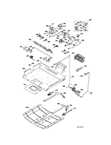 GAS & BURNER PARTS Diagram and Parts List for CCGS985SET4SS  General Electric Range