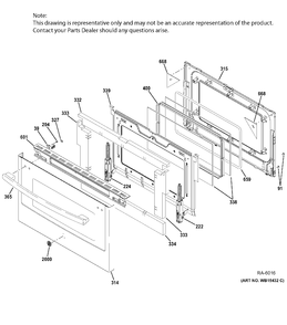 Part Location Diagram of WS01L13900 GE KNOB Assembly