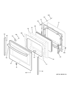 LOWER DOOR Diagram and Parts List for PB960EJ4ES  General Electric Range