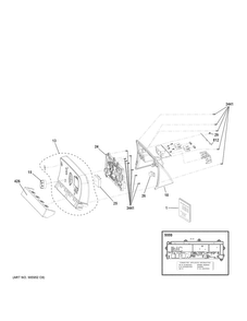 Control Panel Diagram and Parts List for GTD81GSSJ2WS  General Electric Dryer