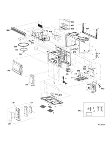 MICROWAVE Diagram and Parts List for TVM1635WPC01  General Electric Microwave