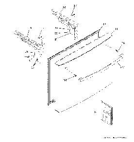 Freezer Door Diagram and Parts List for GNE27EYMWFFS  General Electric Refrigerator