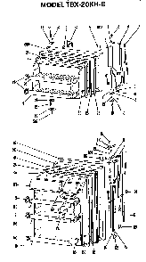 Doors Diagram and Parts List for TBX20KHB  General Electric Refrigerator