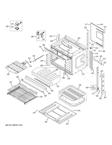 BODY PARTS Diagram and Parts List for ZEK7000SH1SS  General Electric Wall Oven