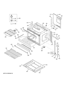 BODY PARTS Diagram and Parts List for JK1000DF5BB  General Electric Wall Oven