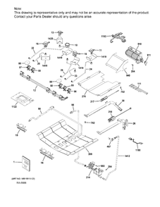 GAS & BURNER PARTS Diagram and Parts List for JCGS760DEL1WW  General Electric Range