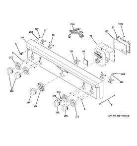 CONTROL PANEL Diagram and Parts List for ZGP304LR4SS  General Electric Range