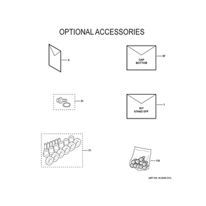 Optional Accessories Diagram and Parts List for NF80X060S3AR01  General Electric Furnace