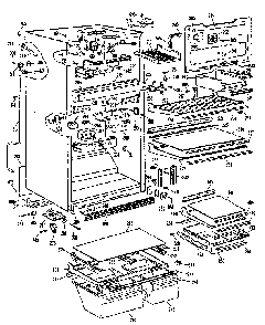 Cabinet Diagram and Parts List for TBX24ZKB  General Electric Refrigerator