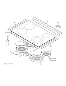 COOKTOP Diagram and Parts List for JD630DF6BB  General Electric Range