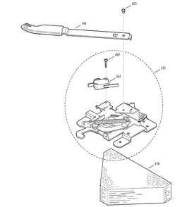 Door Lock Diagram and Parts List for JBP71CF1CC  General Electric Range