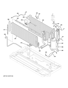 Sealed System Diagram and Parts List for AZ65H12EADW1  General Electric Air Conditioner