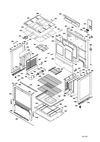 BODY PARTS Diagram and Parts List for JCB530SF1SS  General Electric Range