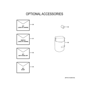 Optional Accessories Diagram and Parts List for NS17A24TA500A  General Electric Air Conditioner