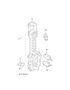 LATCH BOARD PARTS Diagram and Parts List for JNM3163DJ2WW  General Electric Range