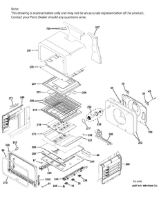 LOWER OVEN Diagram and Parts List for JCGB860SEJ3SS  General Electric Range