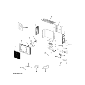 Room Air Conditioner Diagram and Parts List for 1H12HN2DAB1  General Electric Air Conditioner