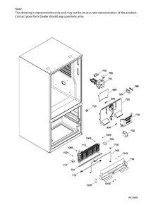 FUCTIONAL PARTS FZ Diagram and Parts List for PDE21KMKAKES  General Electric Refrigerator