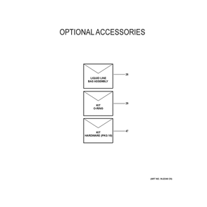 Optional Accessories Diagram and Parts List for NAM24V2TA452  General Electric Air Conditioner