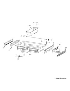 Convertible Shelves Diagram and Parts List for PVD28BYNFFS  General Electric Refrigerator