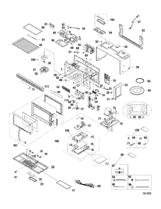 MICROWAVE Diagram and Parts List for JVM1428WHC02  General Electric Microwave