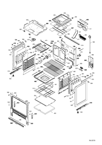 BODY PARTS Diagram and Parts List for JCS630DF1BB  General Electric Range