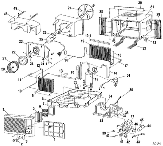 AIR CONDITIONER Diagram and Parts List for DWC-121C  General Electric Air Conditioner