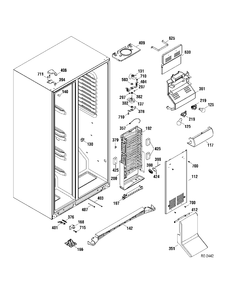 FREEZER SECTION Diagram and Parts List for GSR23YBTASS  General Electric Refrigerator