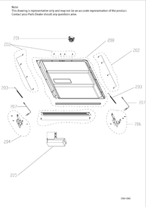 DOOR ASM Diagram and Parts List for GDT650SMJ0ES  General Electric Dishwasher