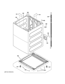 Cabinet Diagram and Parts List for GTW750CSL0WS  General Electric Washer
